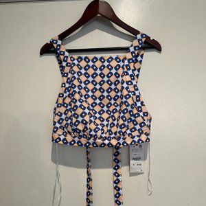 ZARA GEOMETRIC PRINT TOP NWT